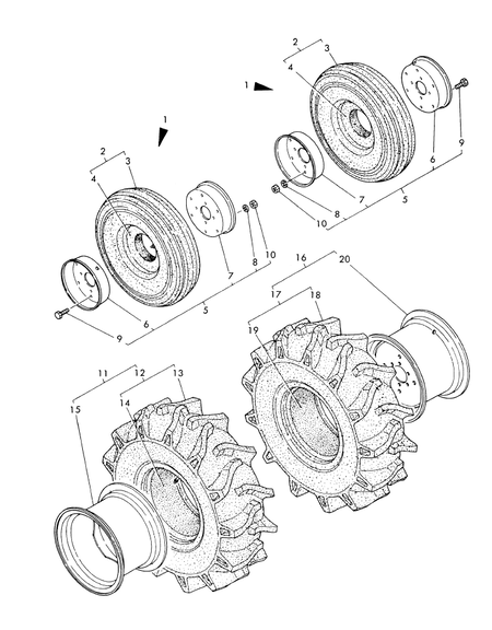 AG TIRES(F 6.50-10&R 12.4-16) (YM187)