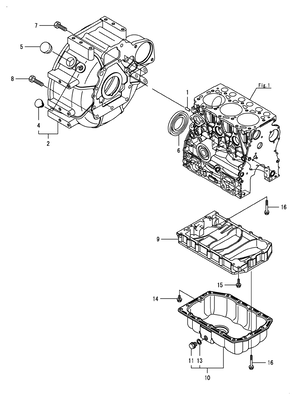 FLYWHEEL HOUSING & OIL SUMP (3TNV74F-NDYA) FLYWHEEL HOUSING & OIL SUMP (3TNV74F-NDYA)