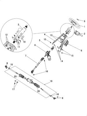 STEERING ASSEMBLY WITH EPS (YU1000DK-BRAHMA)