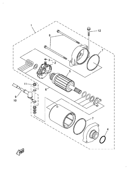 STARTING MOTOR (YU700GMP)