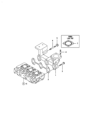 EXHAUST MANIFOLD (3TNV82A-BDSA3) EXHAUST MANIFOLD (3TNV82A-BDSA3)