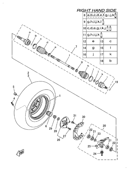 FRONT WHEEL(2) (YU700GMP)