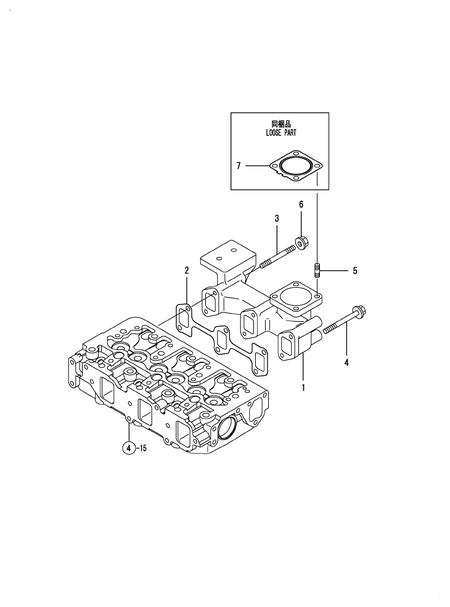 EXHAUST MANIFOLD (3TNV88-BGGE)
