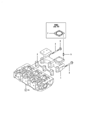EXHAUST MANIFOLD (3TNV88-BGGE) EXHAUST MANIFOLD (3TNV88-BGGE)