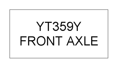 FRONT AXLE (YT359Y)