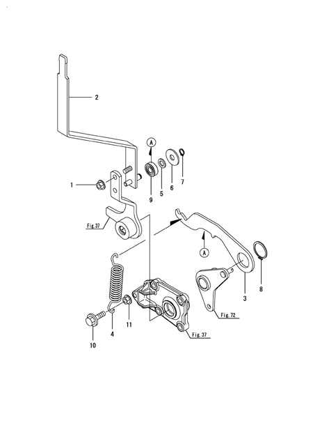 RANGE SHIFT LEVER A (SC2450(YANMAR))