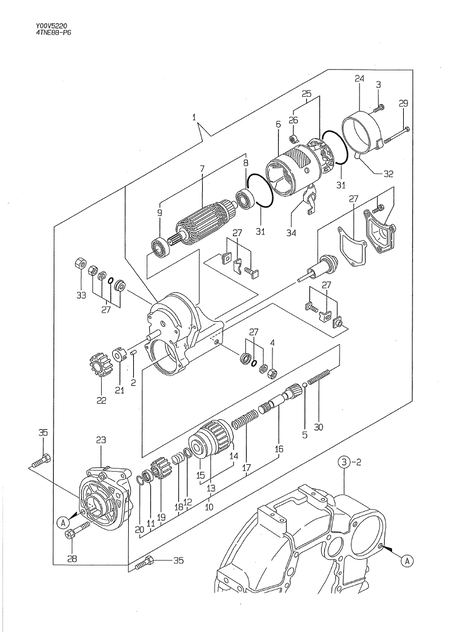 STARTING MOTOR (4TNE88-PG)