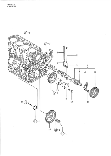 CAMSHAFT & DRIVING GEAR (4TNE98-DB)