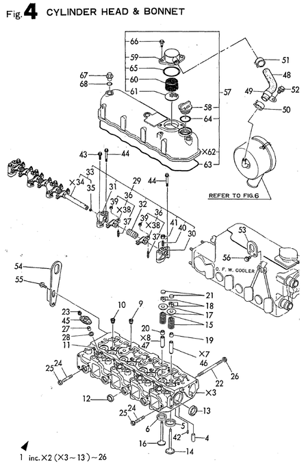 CYLINDER HEAD & BONNET (4JH2LTE-K) CYLINDER HEAD & BONNET (4JH2LTE-K)