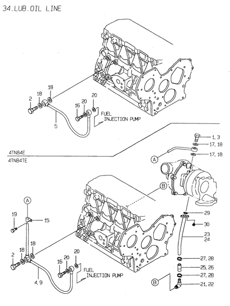 LUB. OIL LINE (4TN84E-G2) LUB. OIL LINE (4TN84E-G2)