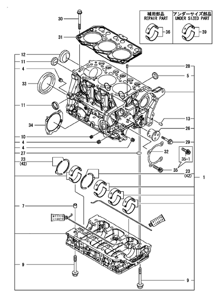 CYLINDER BLOCK (3TNM72-APL) CYLINDER BLOCK (3TNM72-APL)
