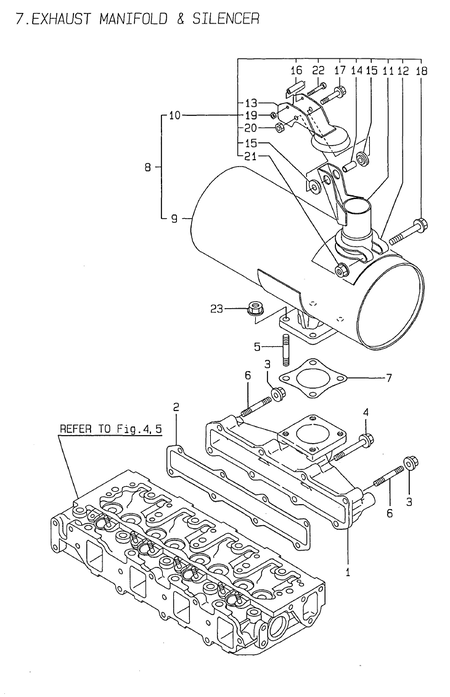 EXHAUST MANIFOLD & SILENCER (4TNE88-SA)
