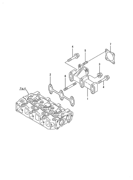 EXHAUST MANIFOLD (3TNE74-DG)