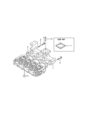 EXHAUST MANIFOLD (4TNV88-DSA2)