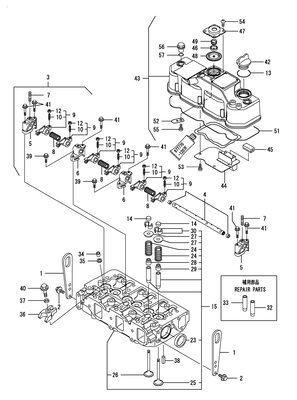 CYLINDER HEAD & BONNET (3TNV84T-BGGE) CYLINDER HEAD & BONNET (3TNV84T-BGGE)
