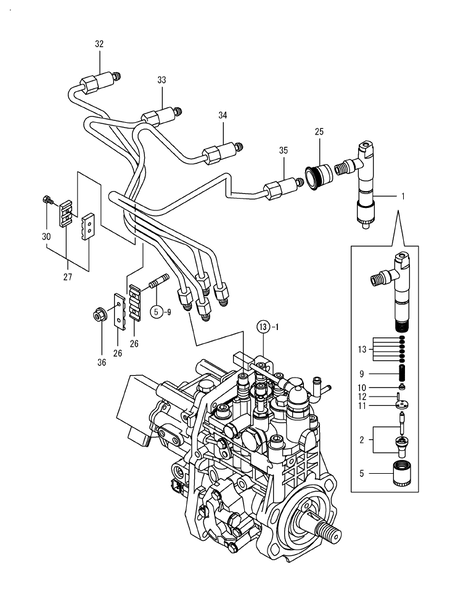 FUEL INJECTION VALVE (4TNV98T-ZSLY)