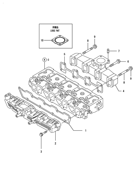SUCTION & EXHAUST MANIFOLD (4TNE92-POM)