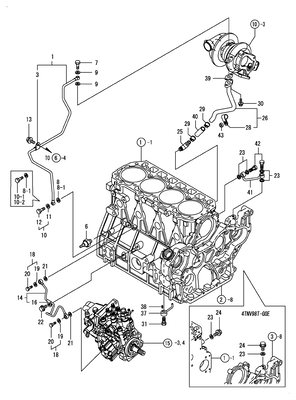 LUB. OIL PIPING (4TNV98T-NSA)