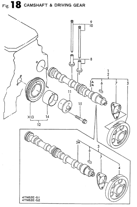 CAMSHAFT & DRIVING GEAR (4TN82E-G1) CAMSHAFT & DRIVING GEAR (4TN82E-G1)