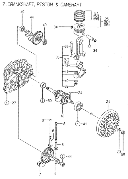 CRANKSHAFT,PISTON & CAMSHAFT (L40AE-DP2T)