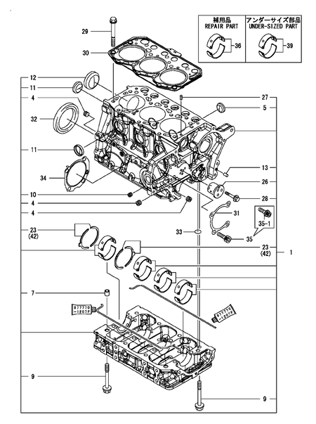 CYLINDER BLOCK (3TNM72-HGE)