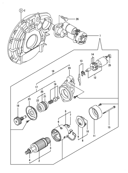 STARTING MOTOR (4TNE92-HRJ)