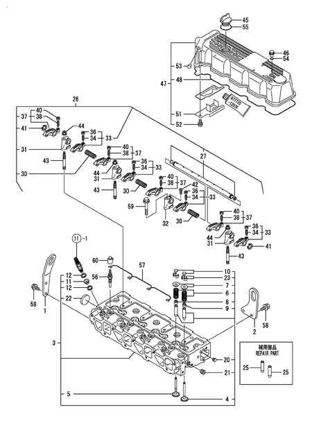 CYLINDER HEAD & BONNET (4TNE98-BQFLC)