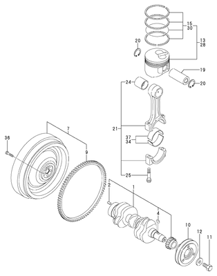 CRANKSHAFT & PISTON (3TNV76-CSA) CRANKSHAFT & PISTON (3TNV76-CSA)