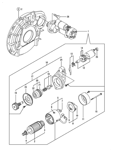 STARTER MOTOR (4TNE98-BQFLC)
