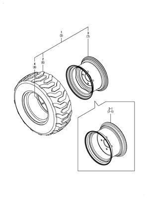(19A)FRONT WHEEL TIRE(R4) (SA324)