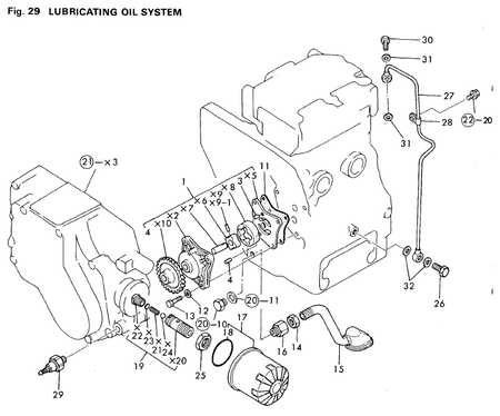 LUBRICATING OIL SYSTEM (2T75U-N)