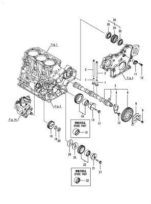 CAMSHAFT & DRIVING GEAR (3TNV88C-KRNSQ)
