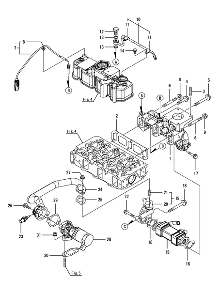 EXHAUST MANIFOLD (3TNV88C-DTR4)