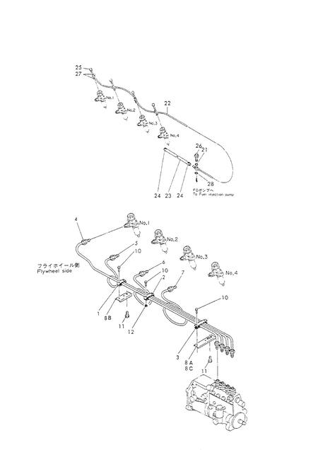 FUEL INJECTION & RETURN PIPE (4T95LE-GB) FUEL INJECTION & RETURN PIPE (4T95LE-GB)