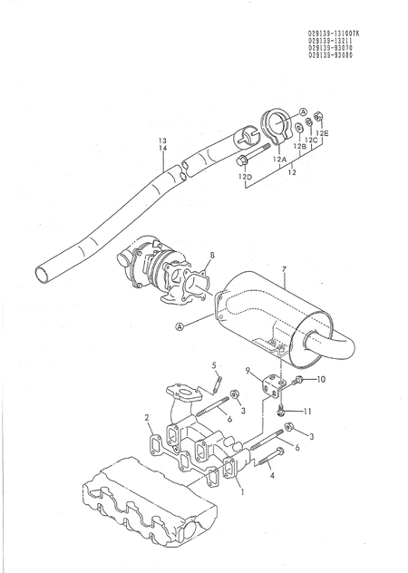 EXHAUST MANIFOLD & SILENCER (3TN84TL-RTBZ)