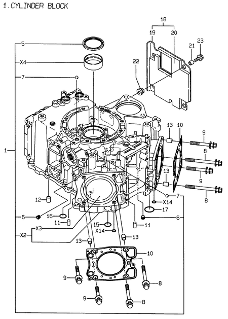 CYLINDER BLOCK (2V78C-DXCA)