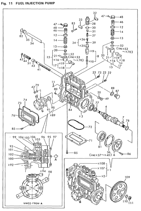 FUEL INJECTION PUMP (4TNA78E-RDWF) FUEL INJECTION PUMP (4TNA78E-RDWF)