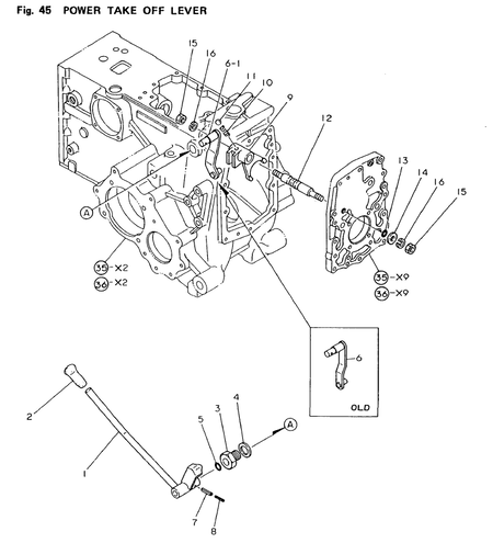 Shop P.T.O. SHIFT LEVER (YM186D(COLUM) today | Yanmar US