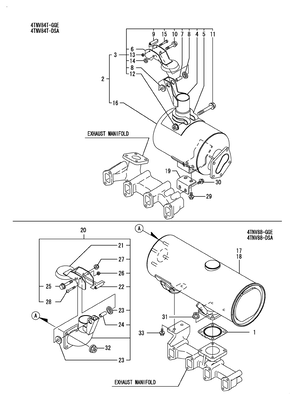 SILENCER & TALL PIPE (4TNV84T-GGE) SILENCER & TALL PIPE (4TNV84T-GGE)
