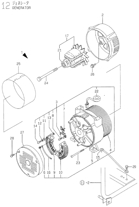 GENERATOR (YDW190AE5/6E)