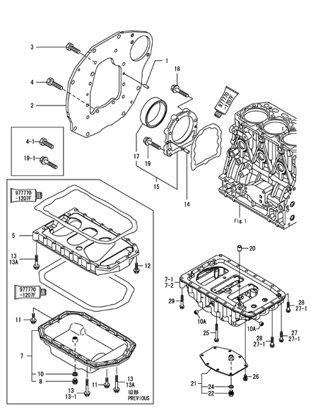 MOUNTING FLANGE & OIL SUMP (3TNV88-XRY)