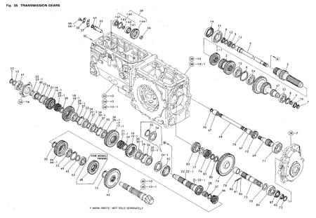 TRANSMISSION GEARS (YM500D) TRANSMISSION GEARS (YM500D)