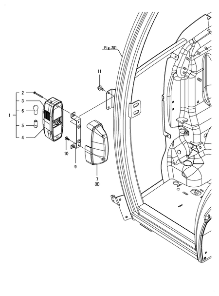 LAMP(FLOOR)(FRONT) (YT357AJ,Y(300001-)