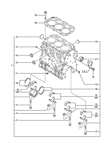 CYLINDER BLOCK (3TNE74-DG) CYLINDER BLOCK (3TNE74-DG)