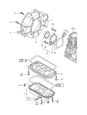 FLYWHEEL HOUSING & OIL SUMP (4TNV88-BDSA2) FLYWHEEL HOUSING & OIL SUMP (4TNV88-BDSA2)