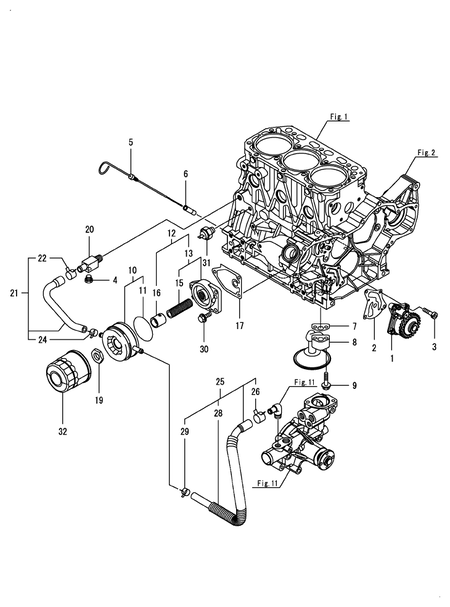 LUB. OIL SYSTEM (3TNV88C-DKW)