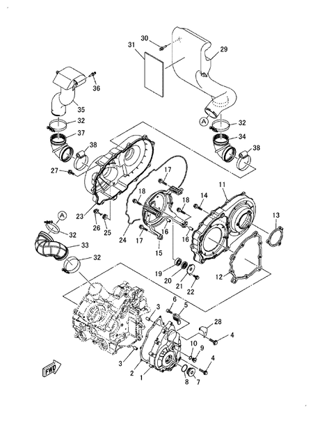 CRANKCASE COVER (YU700GMP)