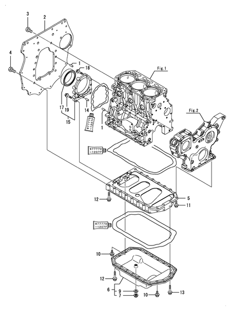 MOUNTING FLANGE & OIL SUMP (3TNV88-ZKRN(Q)(K)) MOUNTING FLANGE & OIL SUMP (3TNV88-ZKRN(Q)(K))