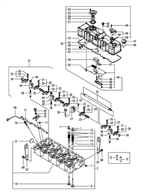 CYLINDER HEAD & BONNET (4TNV98C-GGE) CYLINDER HEAD & BONNET (4TNV98C-GGE)