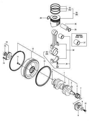 CRANKSHAFT & PISTON (3TNV88C-DSA) CRANKSHAFT & PISTON (3TNV88C-DSA)